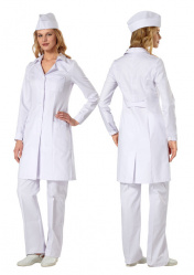 Универсальный медицинский халат для медсестер и студентов &#8220;Стандарт&#8221; белый